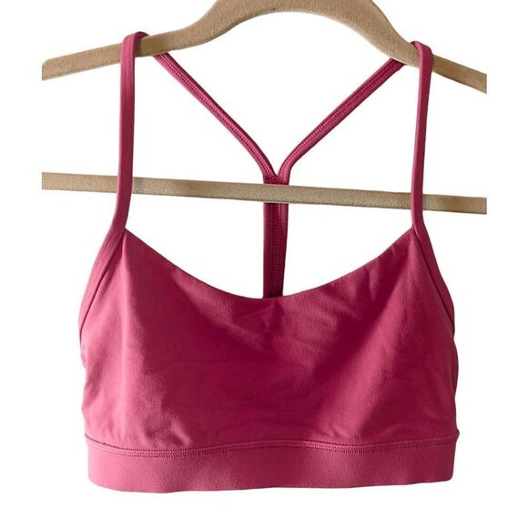 LULULEMON ATHLETICA Flow Y Bra 'Nulu In Vintage Rose Size 4 - Picture 3 of 4